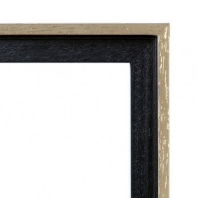Baklijst zwart/goud